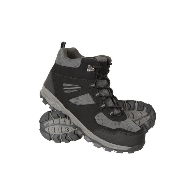 Black - Close up - Mountain Warehouse Mens Mcleod Wide Walking Boots
