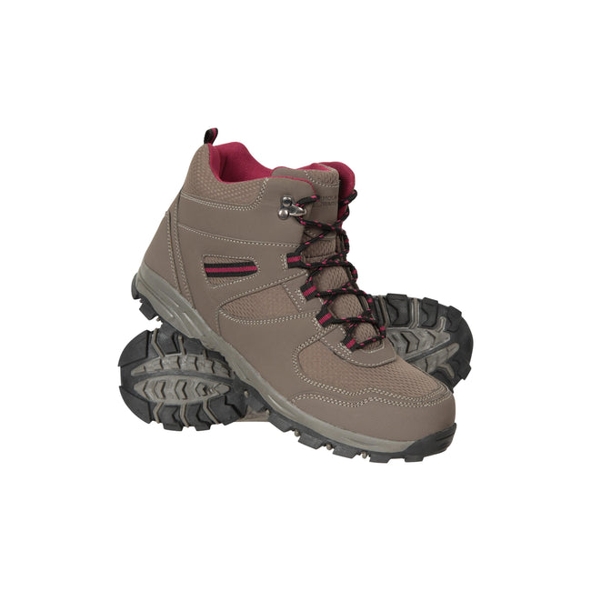 Light Brown - Front - Mountain Warehouse Mens Mcleod Wide Walking Boots
