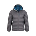 Charcoal - Pack Shot - Mountain Warehouse Mens Henry II Extreme Down Filled Padded Jacket