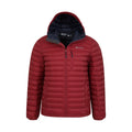 Dark Red - Pack Shot - Mountain Warehouse Mens Henry II Extreme Down Filled Padded Jacket