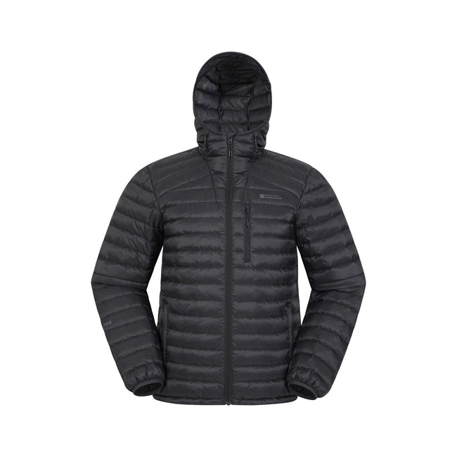 Jet Black - Front - Mountain Warehouse Mens Henry II Extreme Down Filled Padded Jacket