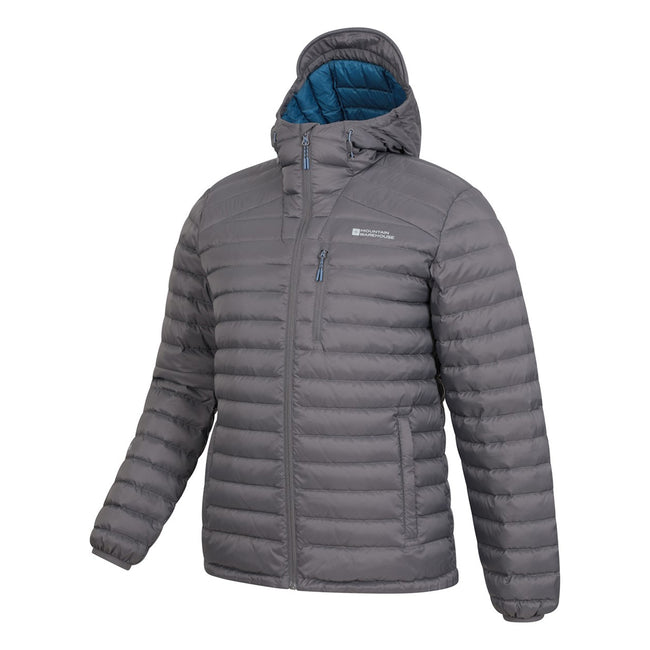 Gray - Lifestyle - Mountain Warehouse Mens Henry II Extreme Down Filled Padded Jacket
