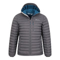 Gray - Pack Shot - Mountain Warehouse Mens Henry II Extreme Down Filled Padded Jacket