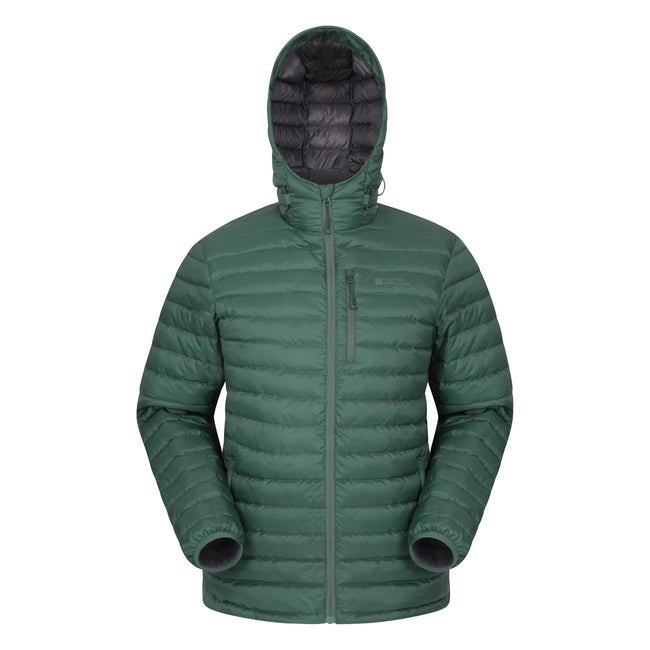 Dark Green - Front - Mountain Warehouse Mens Henry II Extreme Down Filled Padded Jacket