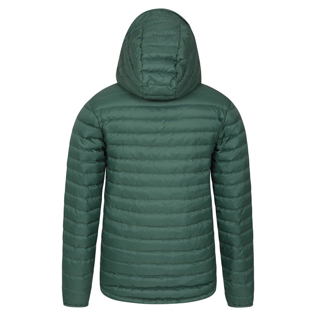 Dark Green - Back - Mountain Warehouse Mens Henry II Extreme Down Filled Padded Jacket