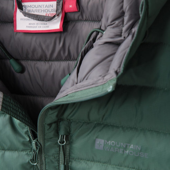 Dark Green - Pack Shot - Mountain Warehouse Mens Henry II Extreme Down Filled Padded Jacket