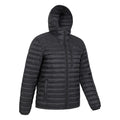 Black - Back - Mountain Warehouse Mens Henry II Extreme Down Filled Padded Jacket