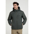 Dark Khaki - Front - Mountain Warehouse Mens Henry II Extreme Down Filled Padded Jacket