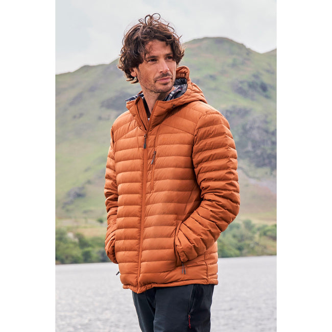 Rust - Front - Mountain Warehouse Mens Henry II Extreme Down Filled Padded Jacket