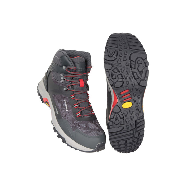 Green - Close up - Mountain Warehouse Mens Extreme Spectrum Camo Softshell Walking Boots