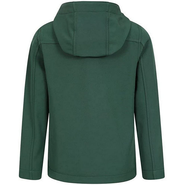 Dark Green - Back - Mountain Warehouse Childrens-Kids Exodus Water Resistant Soft Shell Jacket
