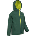 Dark Green - Side - Mountain Warehouse Childrens-Kids Exodus Water Resistant Soft Shell Jacket