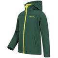 Dark Green - Lifestyle - Mountain Warehouse Childrens-Kids Exodus Water Resistant Soft Shell Jacket