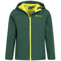 Dark Green - Pack Shot - Mountain Warehouse Childrens-Kids Exodus Water Resistant Soft Shell Jacket
