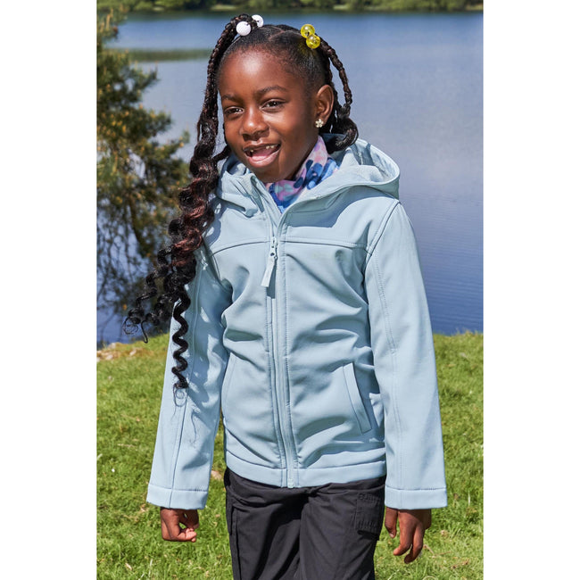 Stone - Front - Mountain Warehouse Childrens-Kids Exodus Water Resistant Soft Shell Jacket