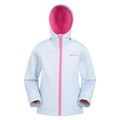 Turquoise - Front - Mountain Warehouse Childrens-Kids Exodus Water Resistant Soft Shell Jacket
