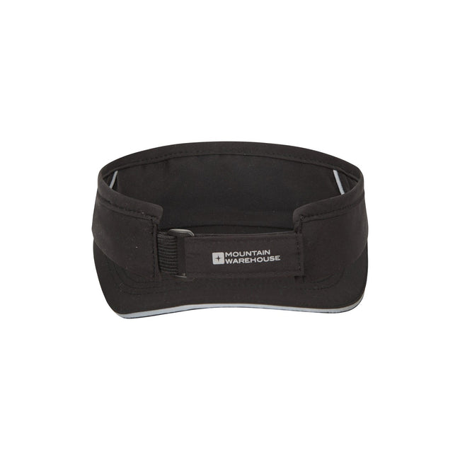 Black - Back - Mountain Warehouse Mens Abel Performance Running Visor