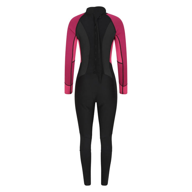 Pink - Back - Mountain Warehouse Womens-Ladies Full Wetsuit