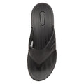 Black - Side - Mountain Warehouse Mens Leather Flip Flops