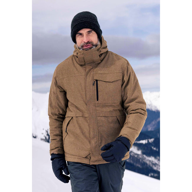 Tan - Front - Mountain Warehouse Mens Comet II Ski Jacket