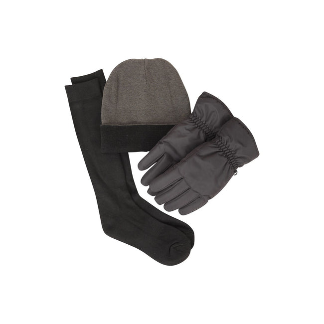 Black - Front - Mountain Warehouse Womens-Ladies Winter Accessories Set
