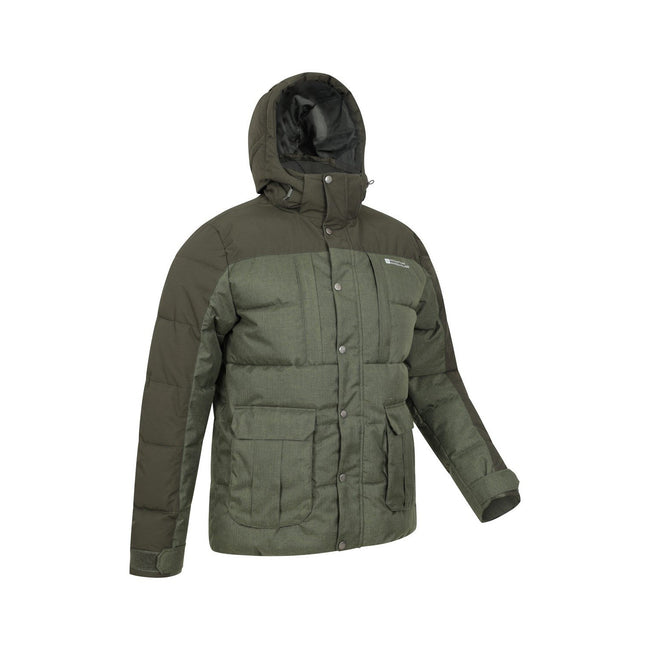 Khaki Green - Side - Mountain Warehouse Mens Shock Padded Jacket