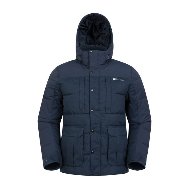 Navy - Front - Mountain Warehouse Mens Shock Padded Jacket