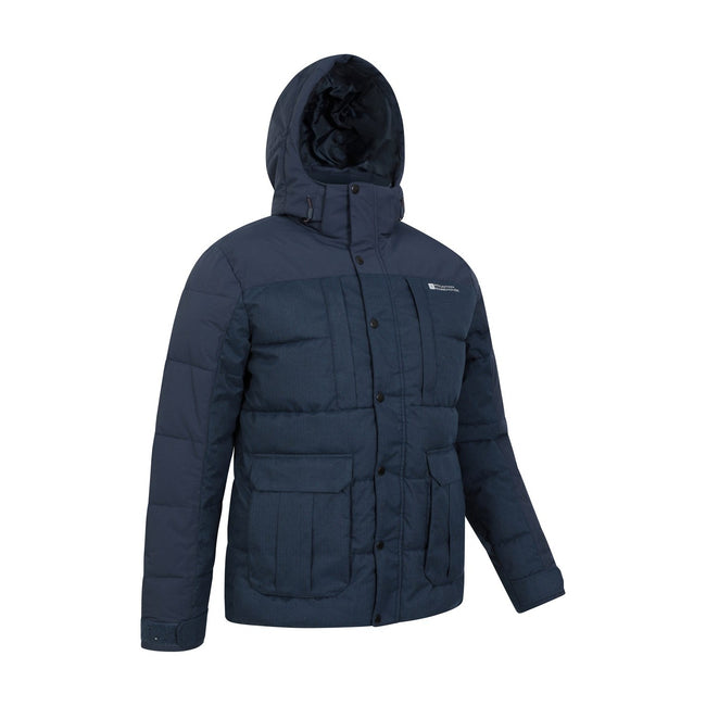 Navy - Side - Mountain Warehouse Mens Shock Padded Jacket