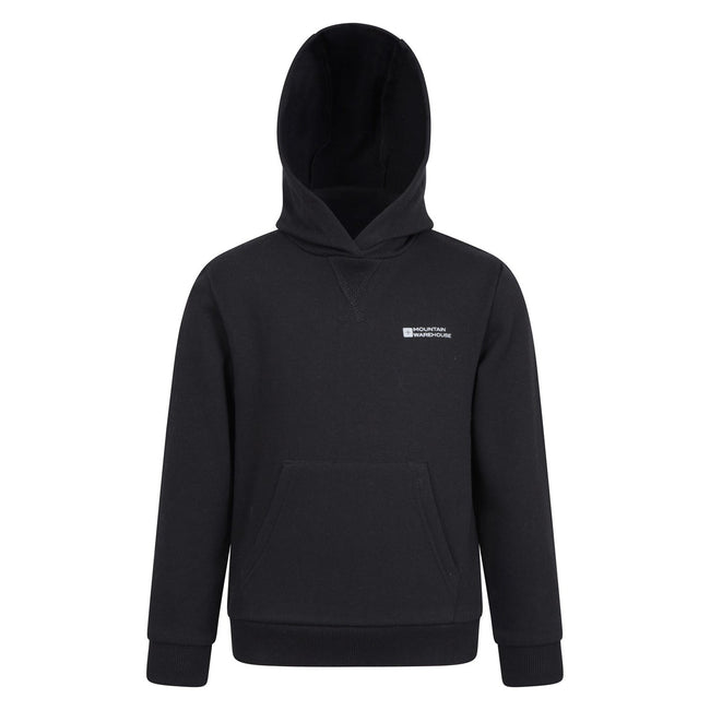 Black - Front - Mountain Warehouse Childrens-Kids Overhead Hoodie