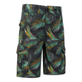 Green - Side - Mountain Warehouse Childrens-Kids Leaf Cargo Shorts