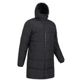 Black - Side - Mountain Warehouse Mens Vortex Longline Padded Jacket