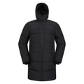 Black - Front - Mountain Warehouse Mens Vortex Longline Padded Jacket