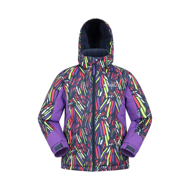 Multicolored - Front - Mountain Warehouse Childrens-Kids Vortex Printed Ski Jacket