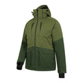 Khaki Green - Side - Mountain Warehouse Mens Interstellar Colour Block Waterproof Ski Jacket