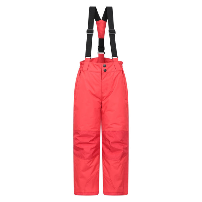 Red - Pack Shot - Mountain Warehouse Childrens-Kids Ski Jacket & Trousers Set