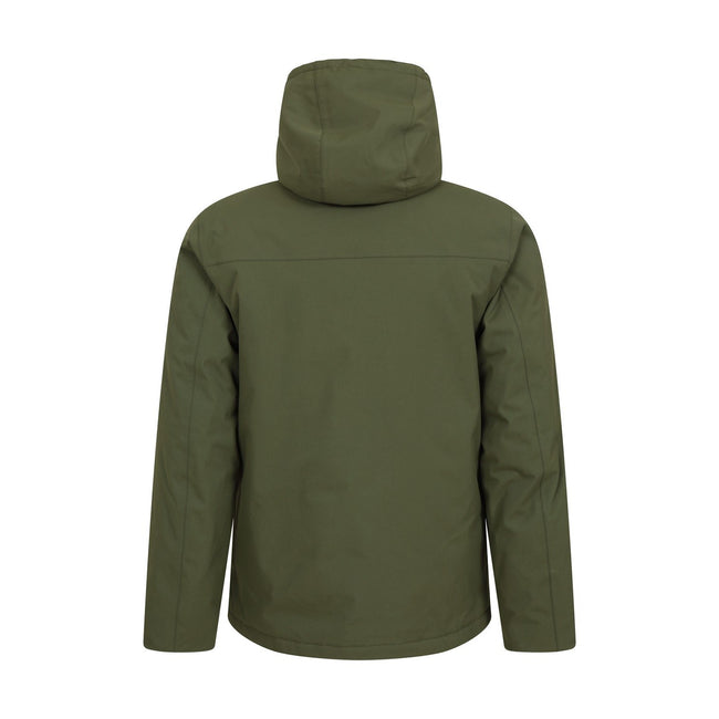 Green - Back - Mountain Warehouse Mens Coastline Borg Waterproof Jacket