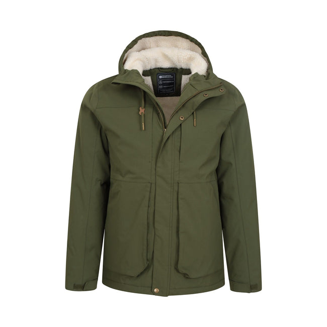 Green - Pack Shot - Mountain Warehouse Mens Coastline Borg Waterproof Jacket