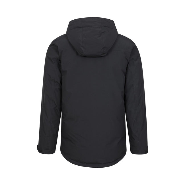 Black - Back - Mountain Warehouse Mens Concord Extreme Down Long Length Jacket