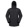 Black - Front - Mountain Warehouse Mens Concord Extreme Down Long Length Jacket