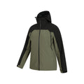 Khaki Green - Side - Mountain Warehouse Mens 3 Layer Waterproof Jacket