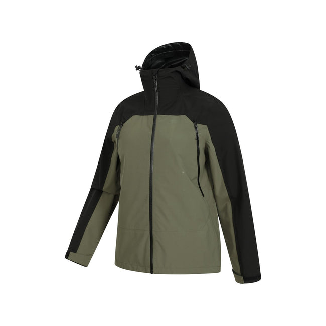 Khaki Green - Side - Mountain Warehouse Mens 3 Layer Waterproof Jacket
