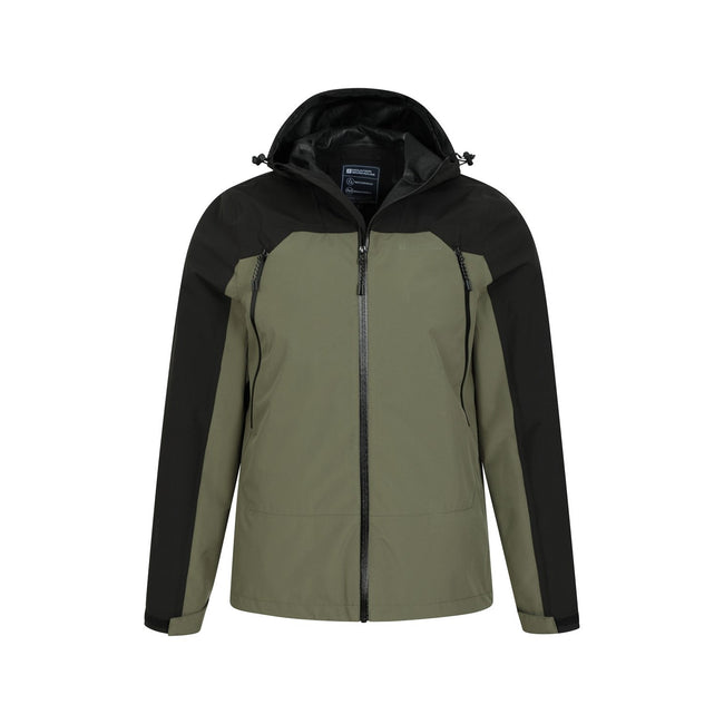 Khaki Green - Pack Shot - Mountain Warehouse Mens 3 Layer Waterproof Jacket