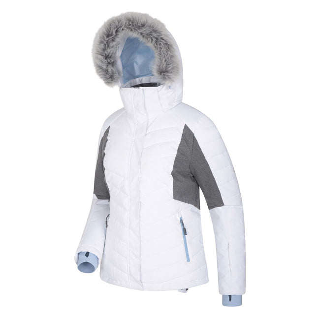 White - Side - Mountain Warehouse Womens-Ladies Powder Padded Ski Jacket