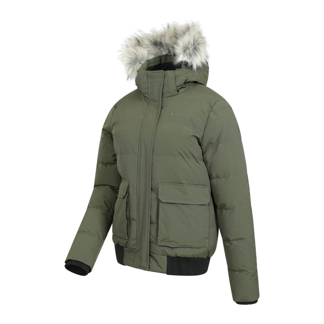 Khaki Green - Side - Mountain Warehouse Womens-Ladies Franklin Padded Bomber Jacket