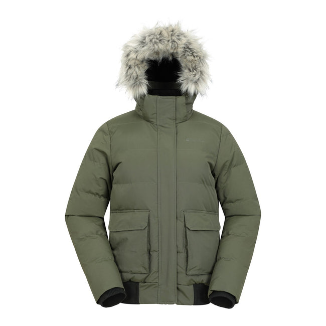 Khaki Green - Front - Mountain Warehouse Womens-Ladies Franklin Padded Bomber Jacket