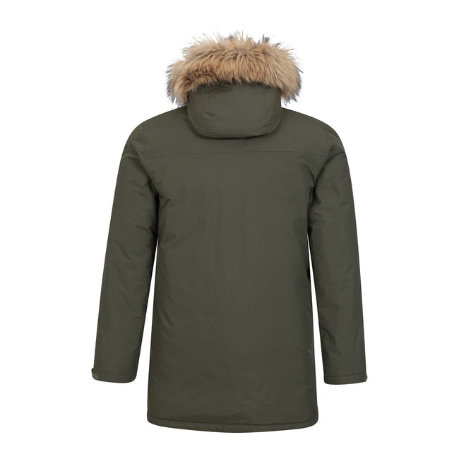Khaki Green - Back - Mountain Warehouse Mens Traverse Hybrid Waterproof Jacket