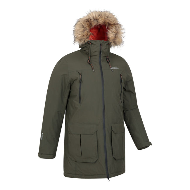Khaki Green - Lifestyle - Mountain Warehouse Mens Traverse Hybrid Waterproof Jacket