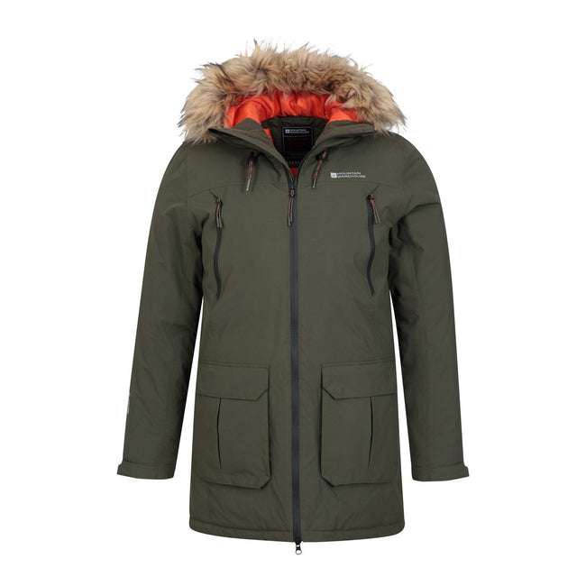 Khaki Green - Pack Shot - Mountain Warehouse Mens Traverse Hybrid Waterproof Jacket