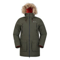 Khaki Green - Front - Mountain Warehouse Mens Traverse Hybrid Waterproof Jacket