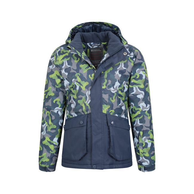 Navy - Pack Shot - Mountain Warehouse Childrens-Kids Vail Ski Jacket